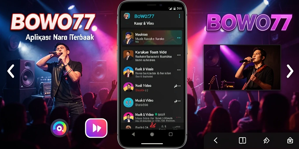 Tampilan antarmuka BOWO77 yang menarik untuk karaoke.