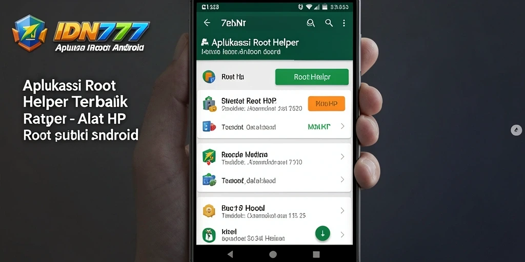 Antarmuka IDN777 yang sederhana dan fungsional untuk rooting perangkat.