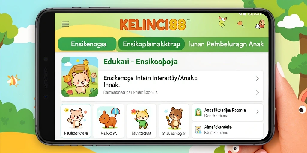 Antarmuka KELINCI88 menampilkan berbagai kategori Ensiklopedia yang menarik.