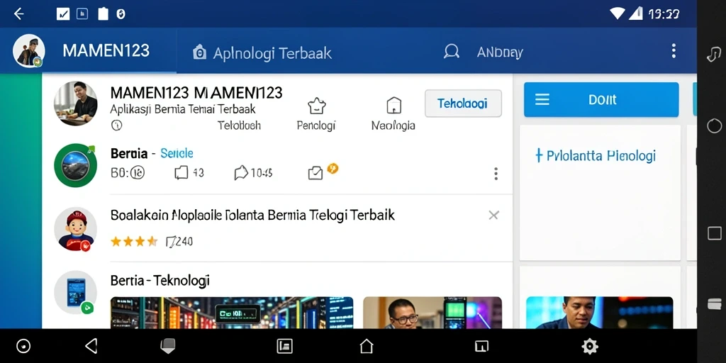 Antarmuka modern MAMEN123 yang menyajikan berita teknologi terbaru.