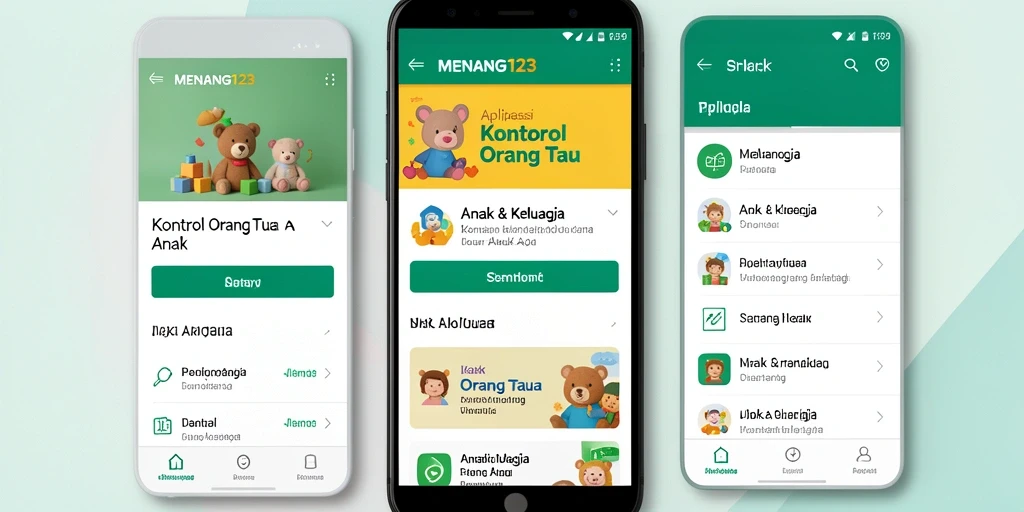 Tampilan antarmuka pengguna aplikasi Kontrol Orang Tua Anak.