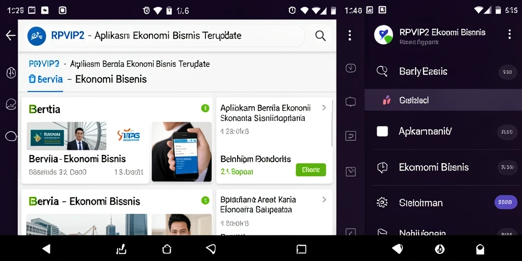 Antarmuka RPVIP2 yang menampilkan berita Ekonomi Bisnis terbaru.